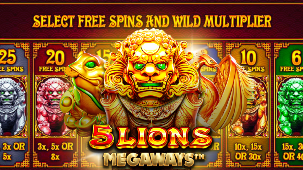 Perbadingan 5 Lions Megaways Dengan Slot Lain